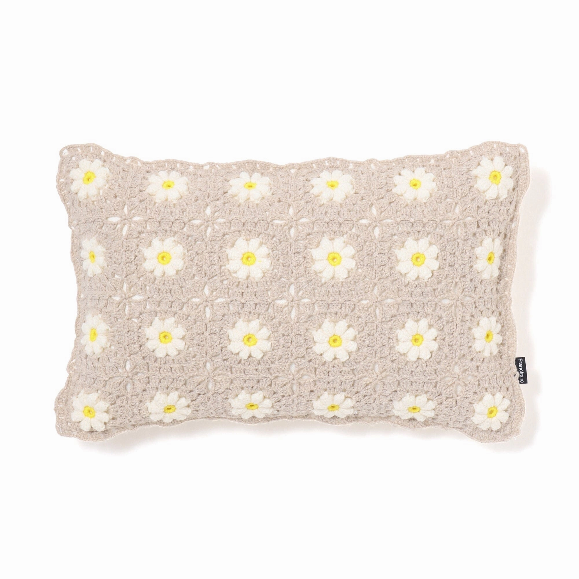 Crochet Flower Cushion Cover 400 X 250 Beigebedding sets ,throw blankets 