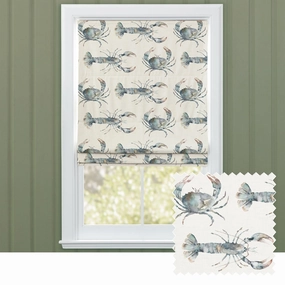 Crustaceans Printed Cotton Made to Measure Roman Blinds Slatebedding sets ,throw blankets 