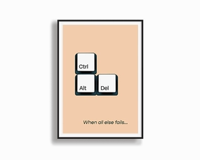 CTRL, ALT, DEL 3modern abstract painting decor