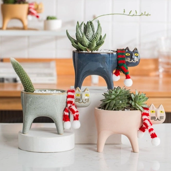 Cute Cat Plant Pot
