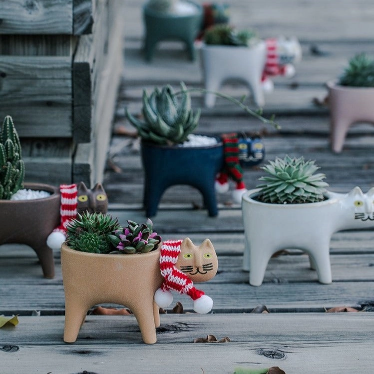 Cute Cat Plant Pot