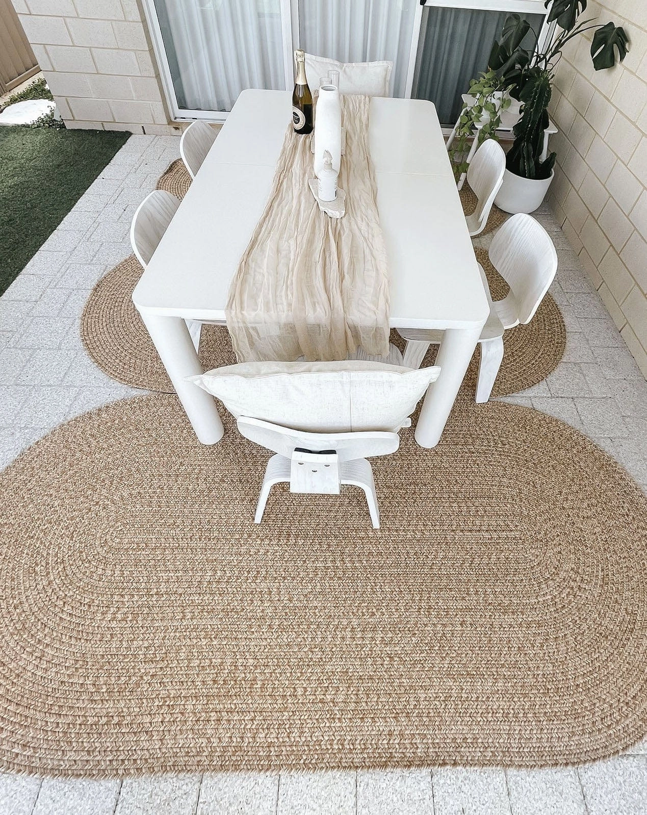 Cynthia Beige Modern Braided Indoor Outdoor Rug *NO RETURNS UNLESS FAULTY