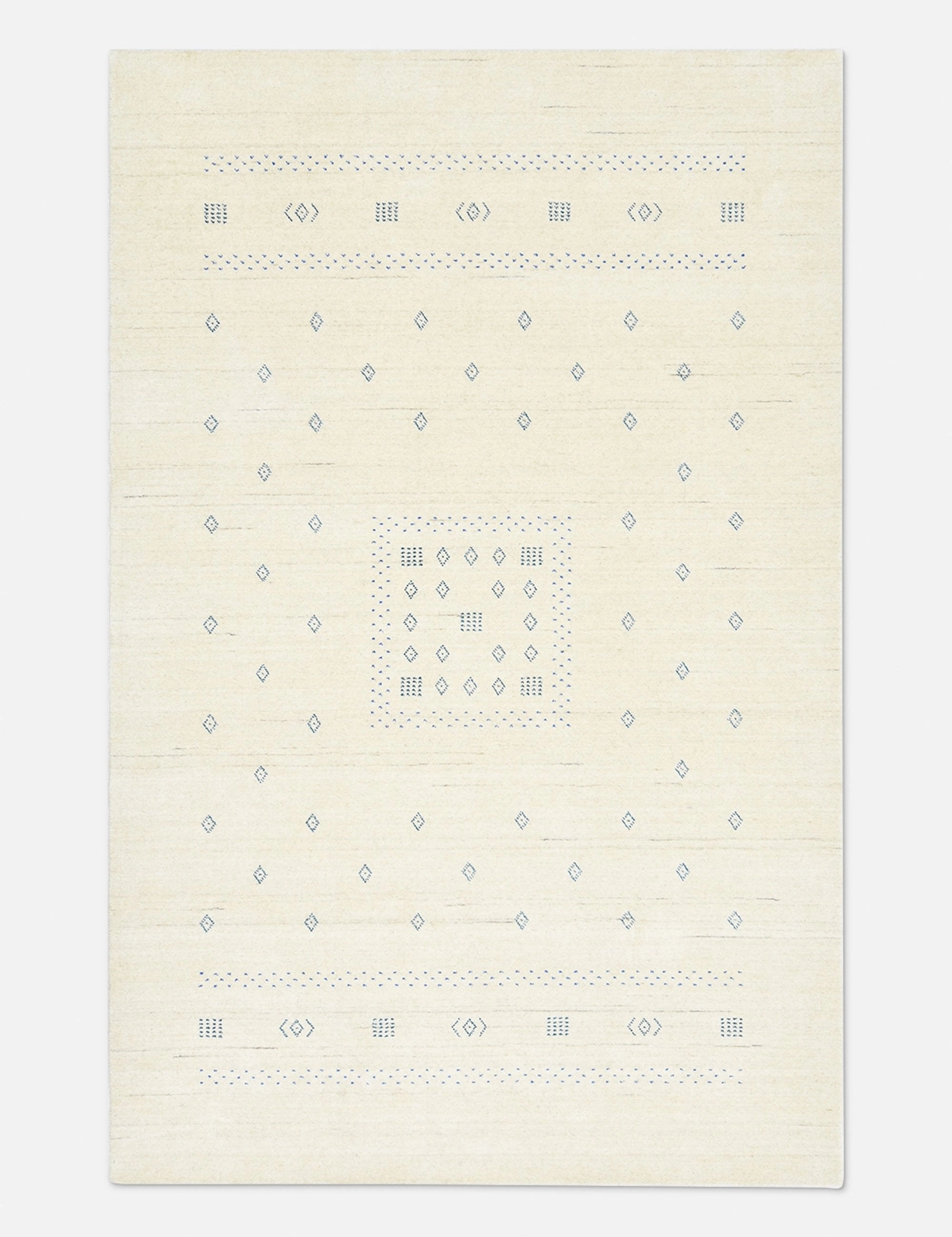 Cyrena Hand-Loomed Wool Rugmodern color block patchwork rug