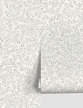 Dainty Leaves Wallpaper by Rylee   Crunordic style wall decor