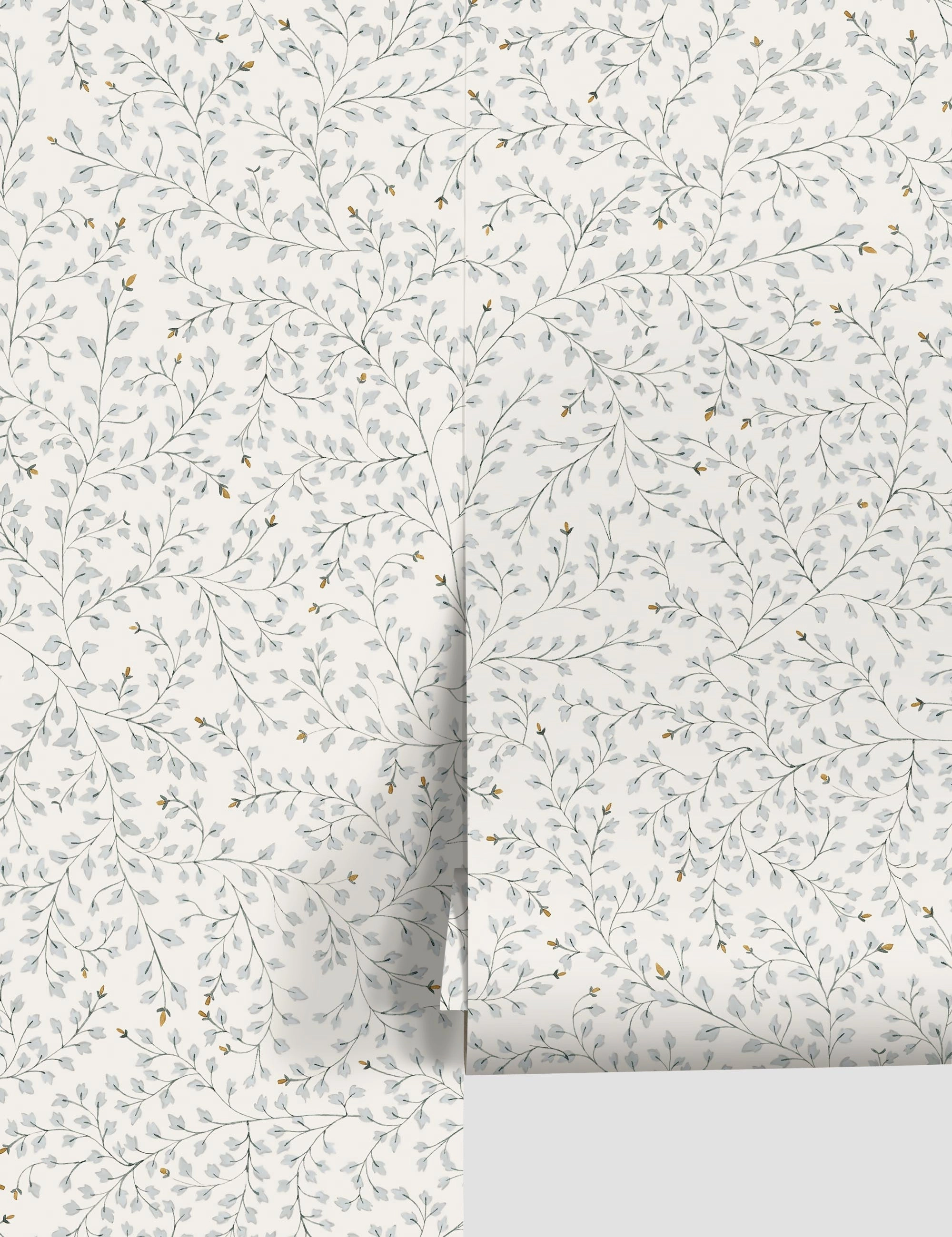 Dainty Leaves Wallpaper by Rylee   Crunordic style wall decor