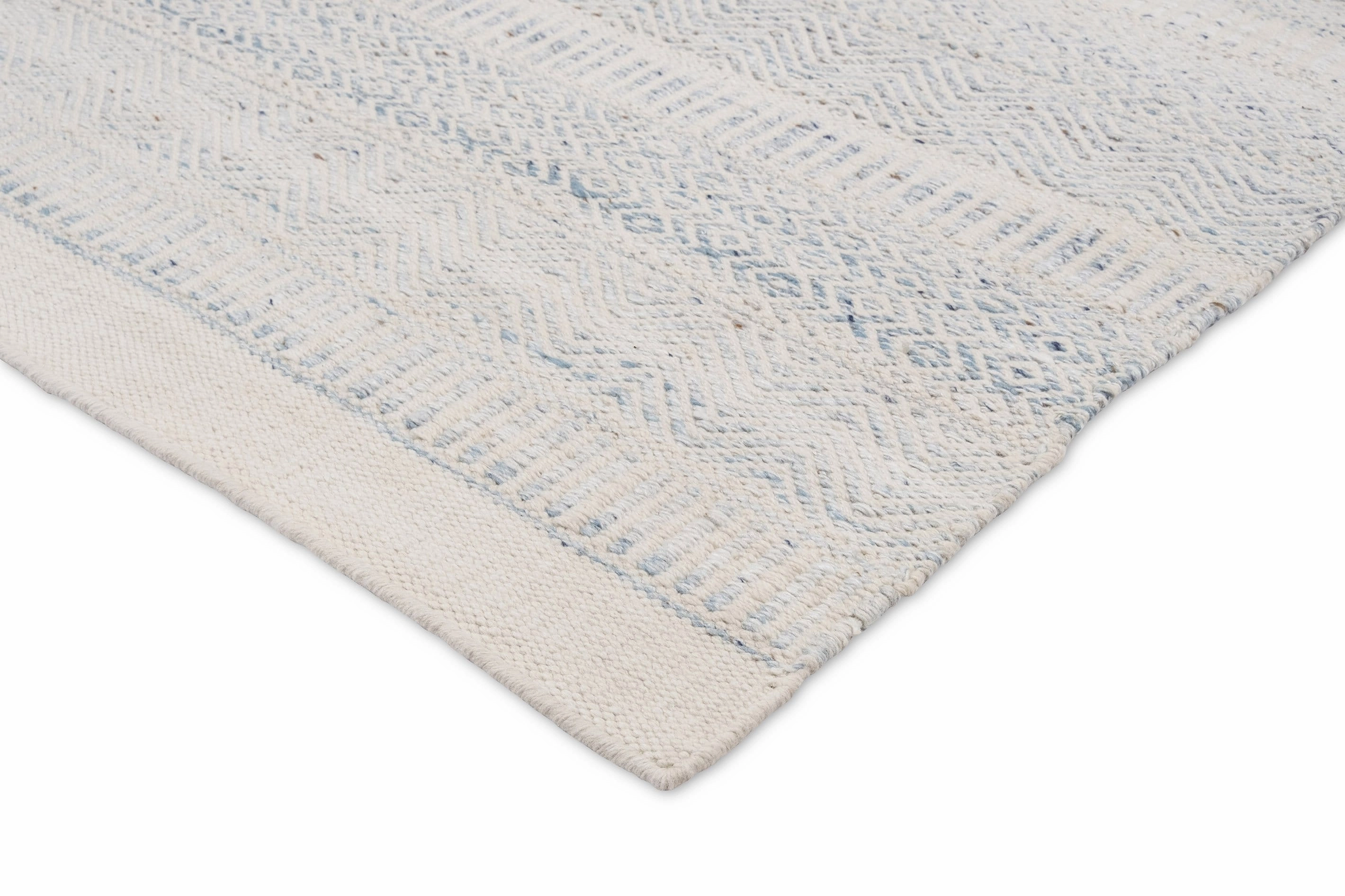 Daisy Cream and Blue Indoor Outdoor PET Runner Rug *NO RETURNS UNLESS FAULTY