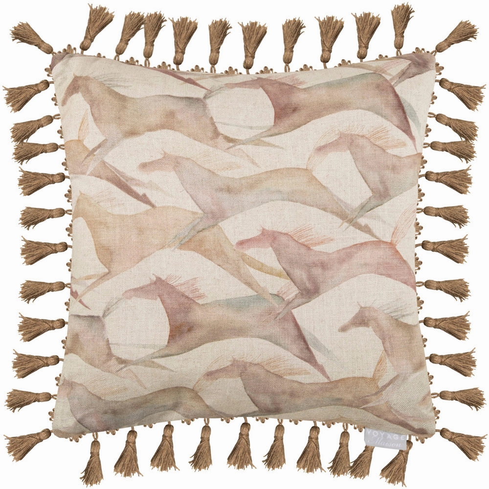 Dakota Printed Feather Cushion Sepia
