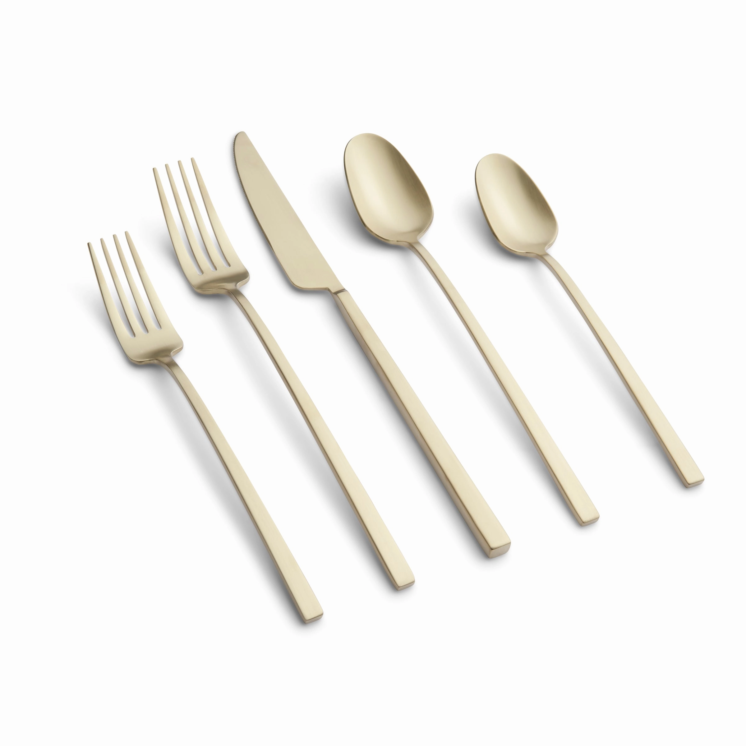 Damaris Champagne Satin 20 Piece Flatware Set