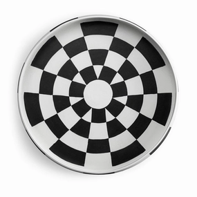 Damier Round Platternordic style desktop ornaments
