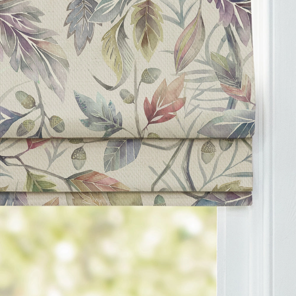 Danbury Printed Cotton Made to Measure Roman Blinds Loganberry