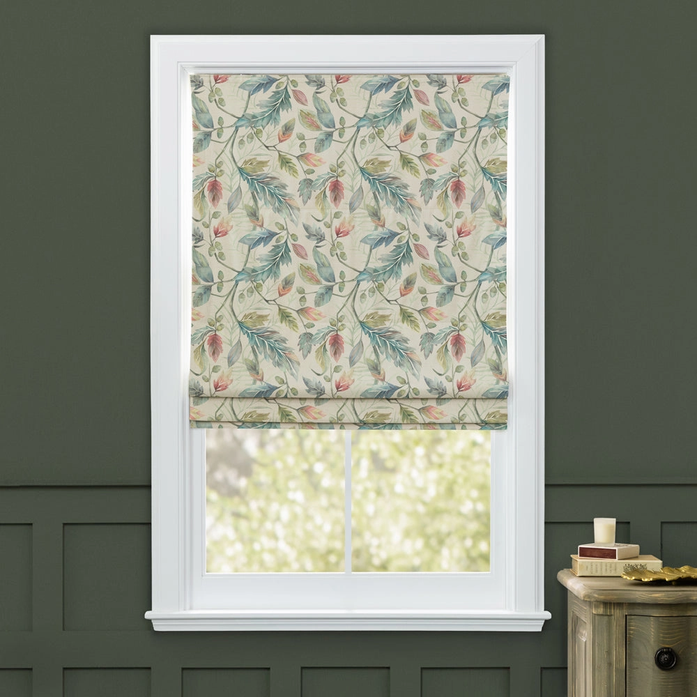 Danbury Printed Cotton Made to Measure Roman Blinds Pomegranate