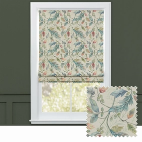 Danbury Printed Cotton Made to Measure Roman Blinds Pomegranatebedding sets ,throw blankets 