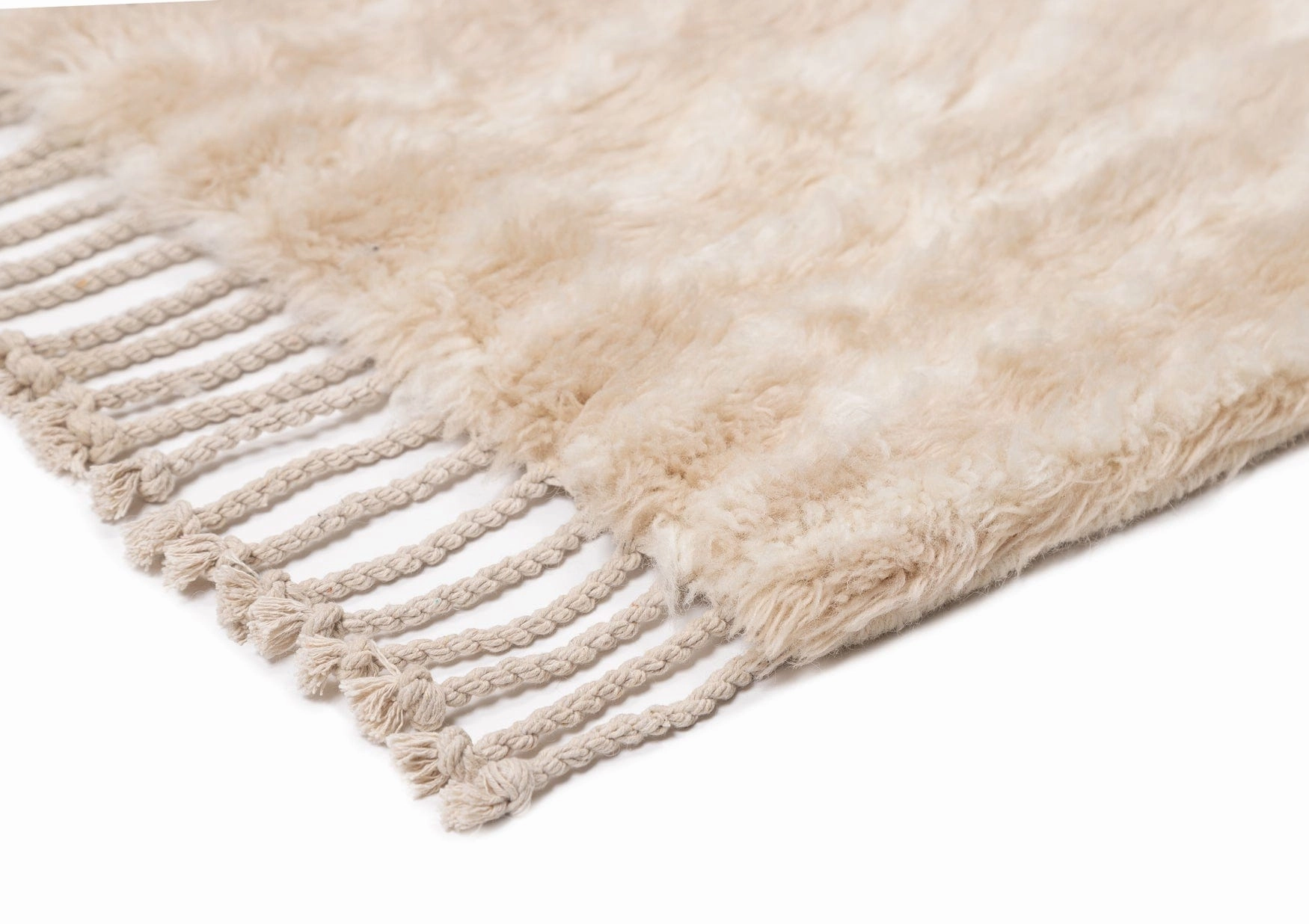 Daria Beige and Cream Abstract Tribal Wool Rug *NO RETURNS UNLESS FAULTY