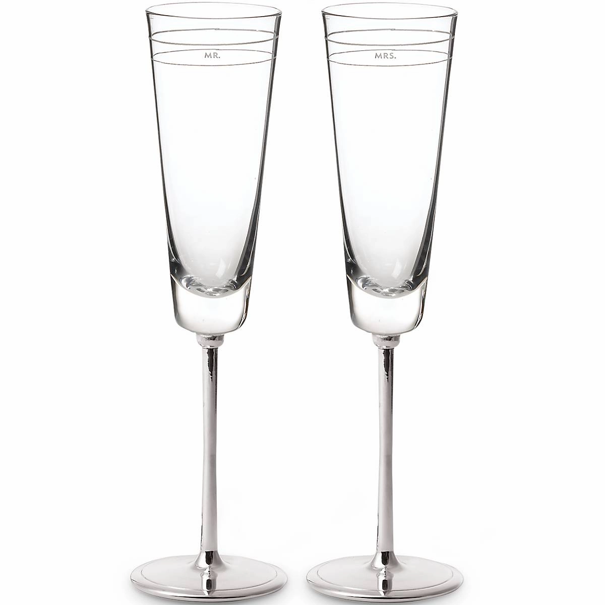Darling Point "Mr." and "Mrs." 2 pc Champagne Flutevalentine's day decorations ,valentine's centerpiece 