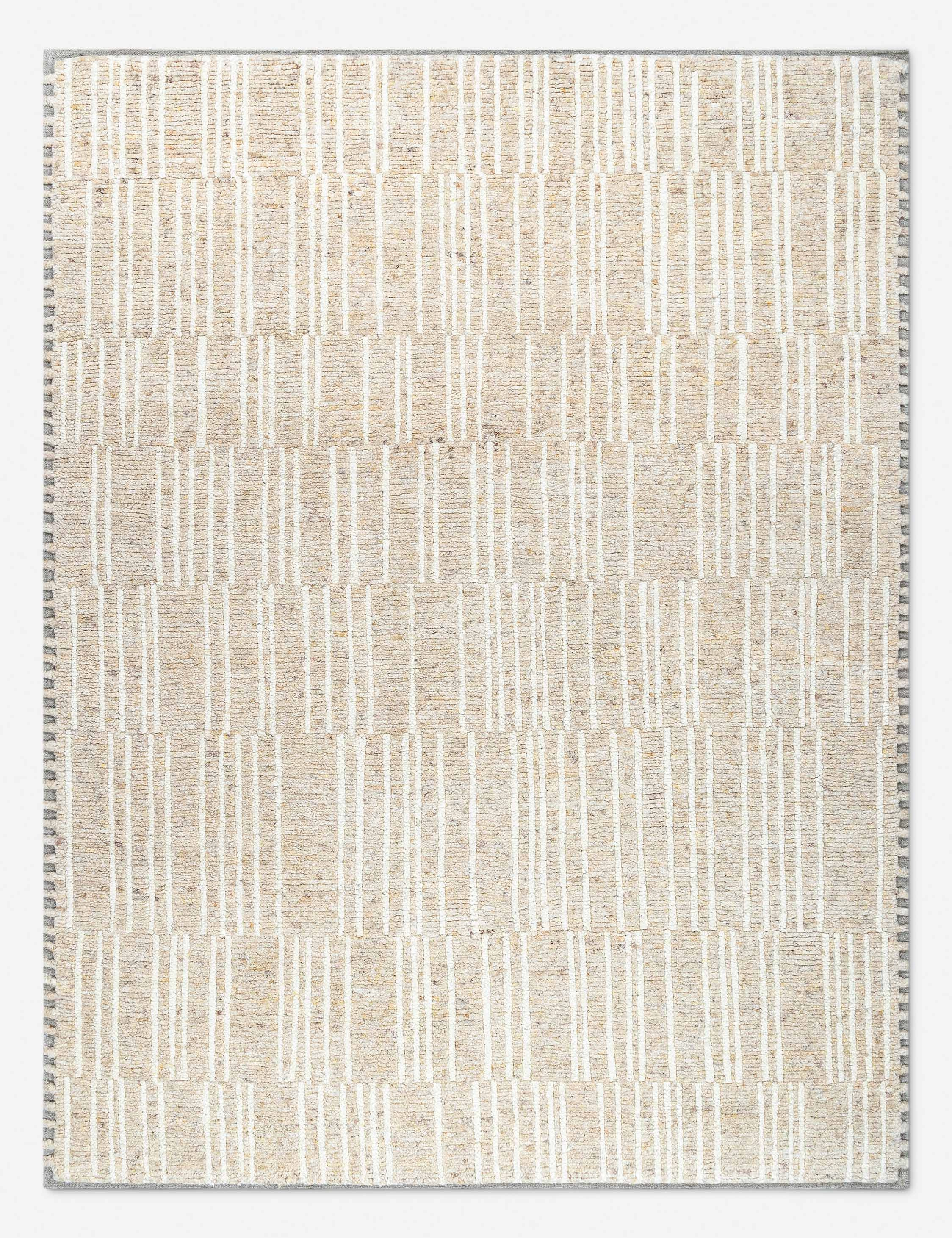 Davey Hand-Knotted Wool Morrocan Style Rug by Becki Owens x Suryamodern color block patchwork rug
