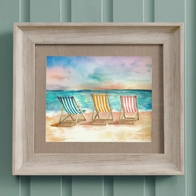 Deck Chair Framed Print Birchmodern home decor ,home decor for bedroom 