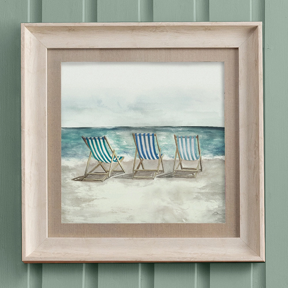 Deck Chair Framed Print Birch