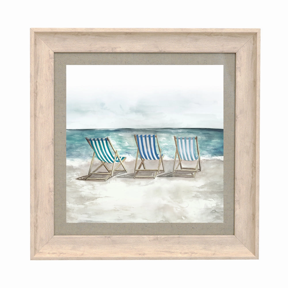 Deck Chair Framed Print Birch