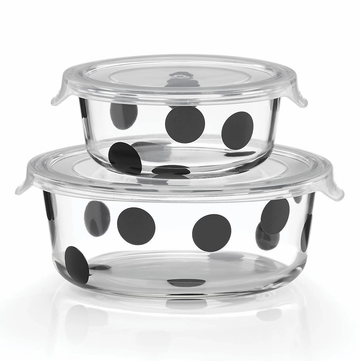Deco Dot 2-Piece Round Food Storage Setmodern kitchen decor ,kitchen dinner set ,dinnerware 