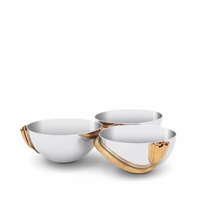 Deco Leaves Condiment Server - 3 Sectionsnordic style desktop ornaments