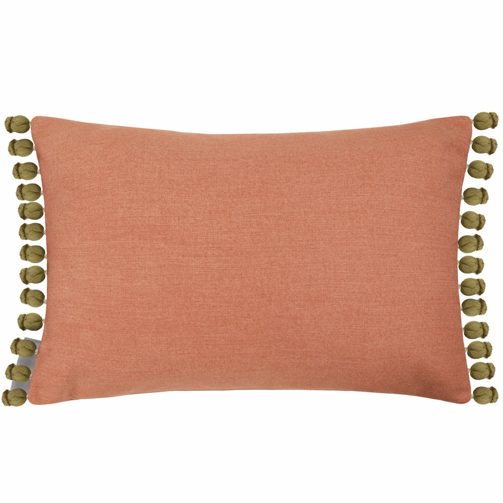 Delamere Printed Pom Pom Cushion Linen