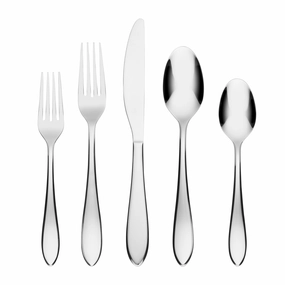 Delia Mirror 42 Piece Flatware Seteco-friendly bamboo fiber tableware set 