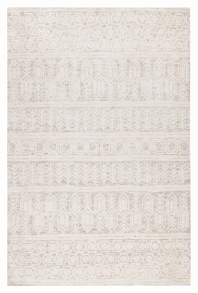 Delphine Ivory and Beige Tribal Transitional Rugmodern color block patchwork rug