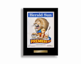 DELUXE BRISBANE LIONS OFFICIAL HERALD SUN 2024 FRAMED POSTER (Black Edition)handmade souvenirs