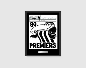 DELUXE COLLINGWOOD MAGPIES OFFICIAL WEG 1990 FRAMED POSTERhandmade souvenirs
