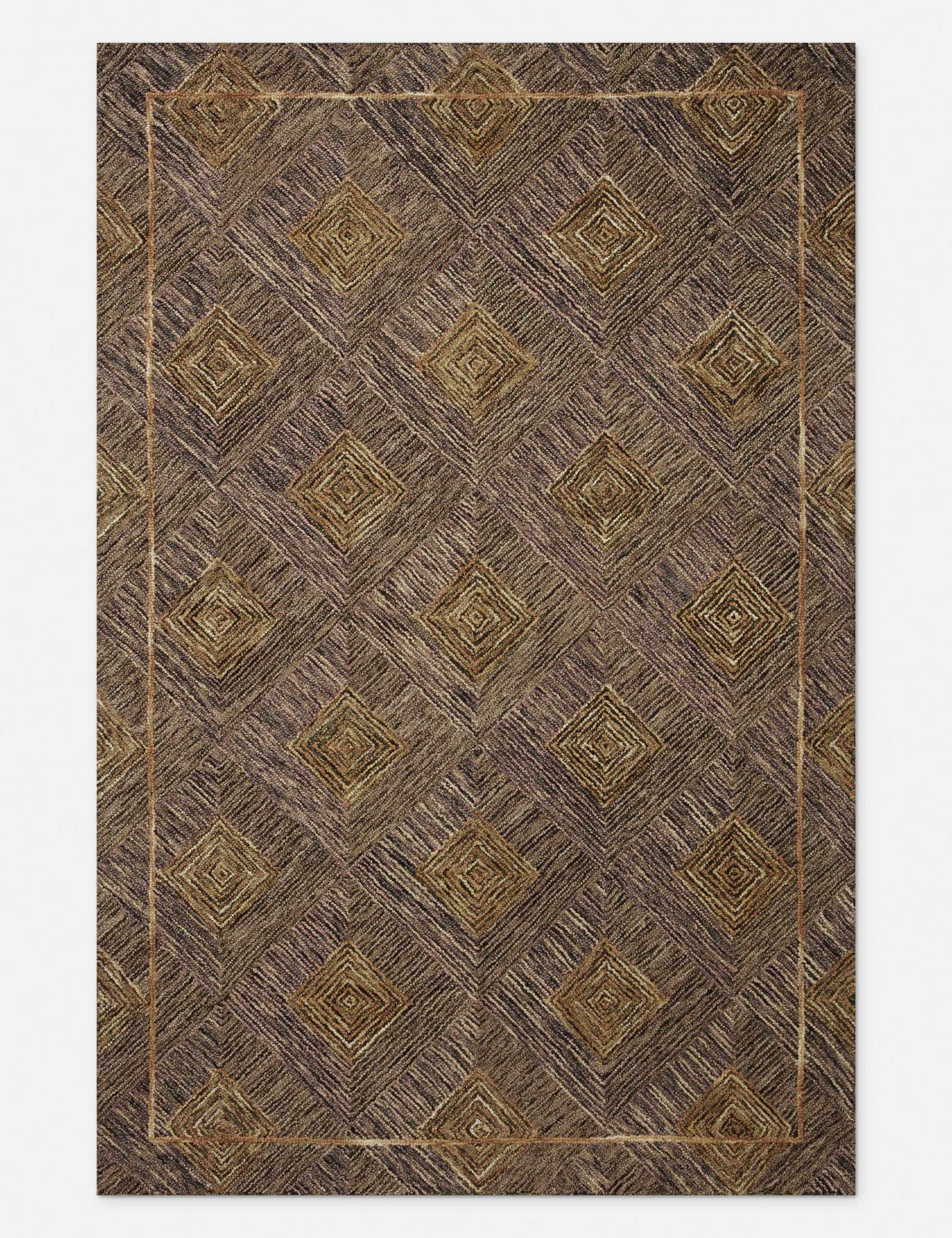 Dema Hand-Tufted Wool Rugmodern color block patchwork rug