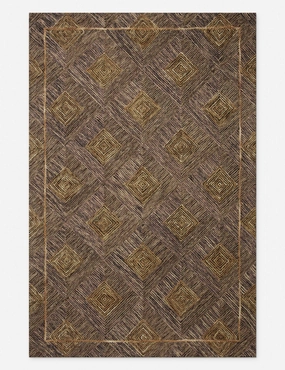 Dema Hand-Tufted Wool Rugmodern color block patchwork rug