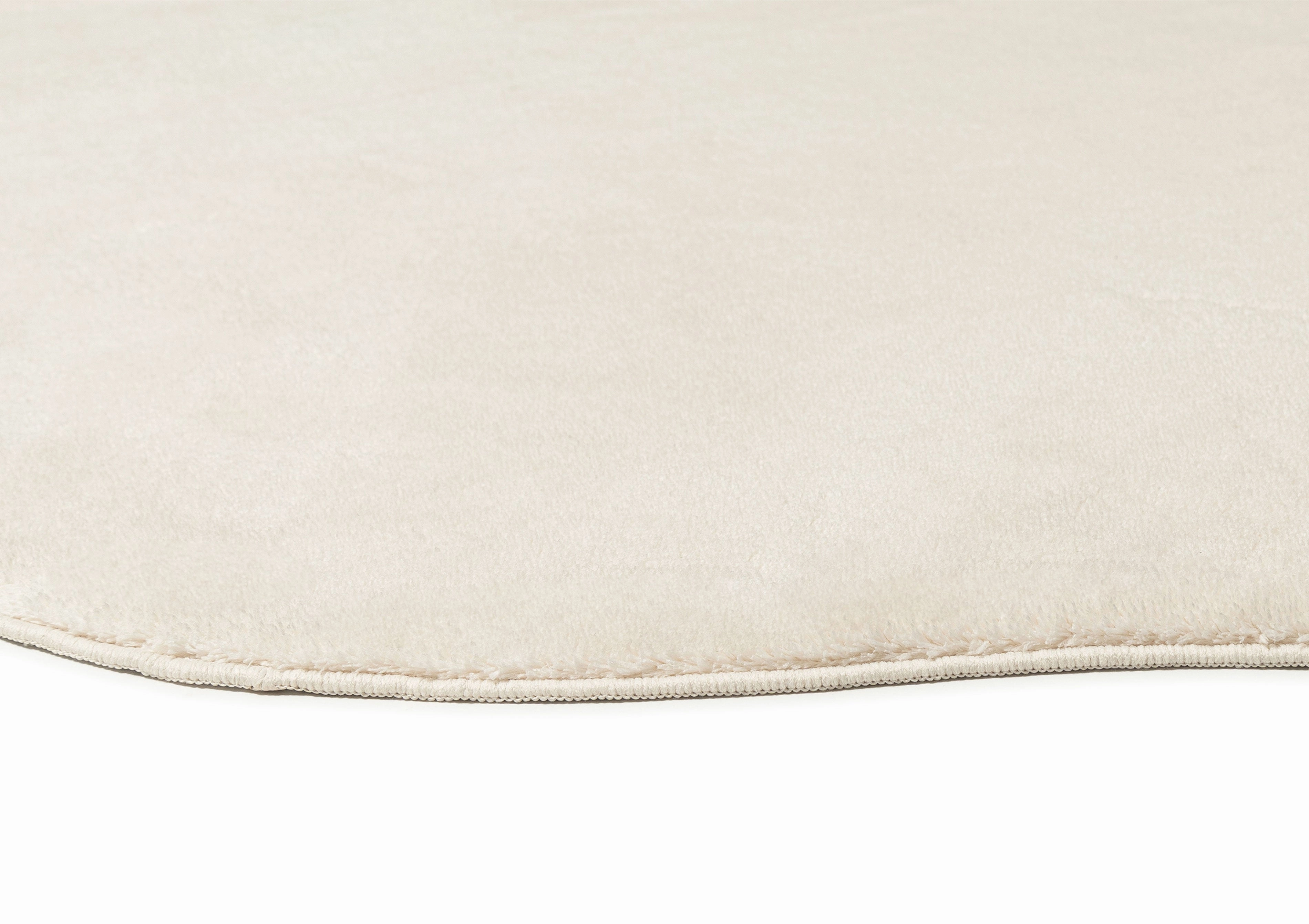 Demelza Neutral Cream Irregular Shape Washable Rug