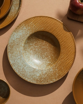 Desert Dune Ceramic Pasta Platemodern kitchen decor ,kitchen dinner set ,dinnerware 