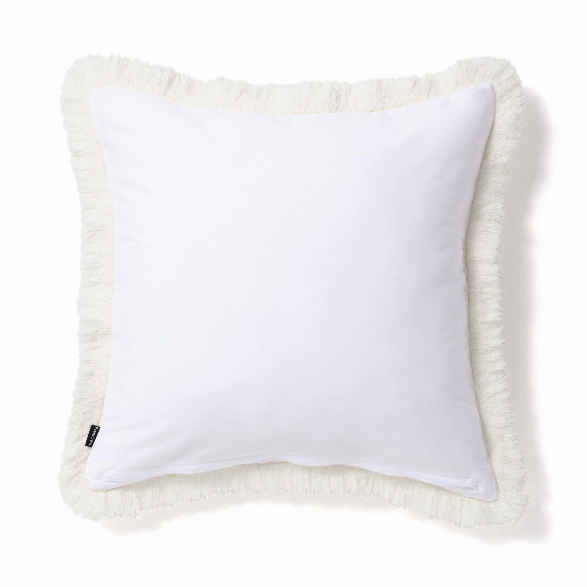 Diamond Fringe Cushion Cover 450 X 450 White