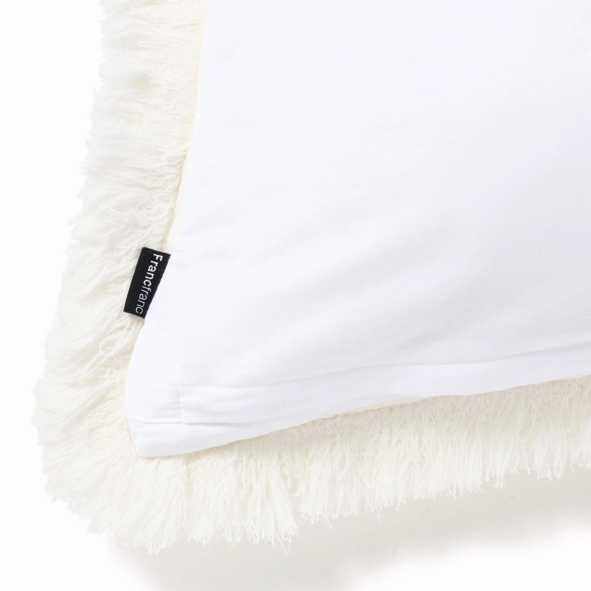 Diamond Fringe Cushion Cover 450 X 450 White
