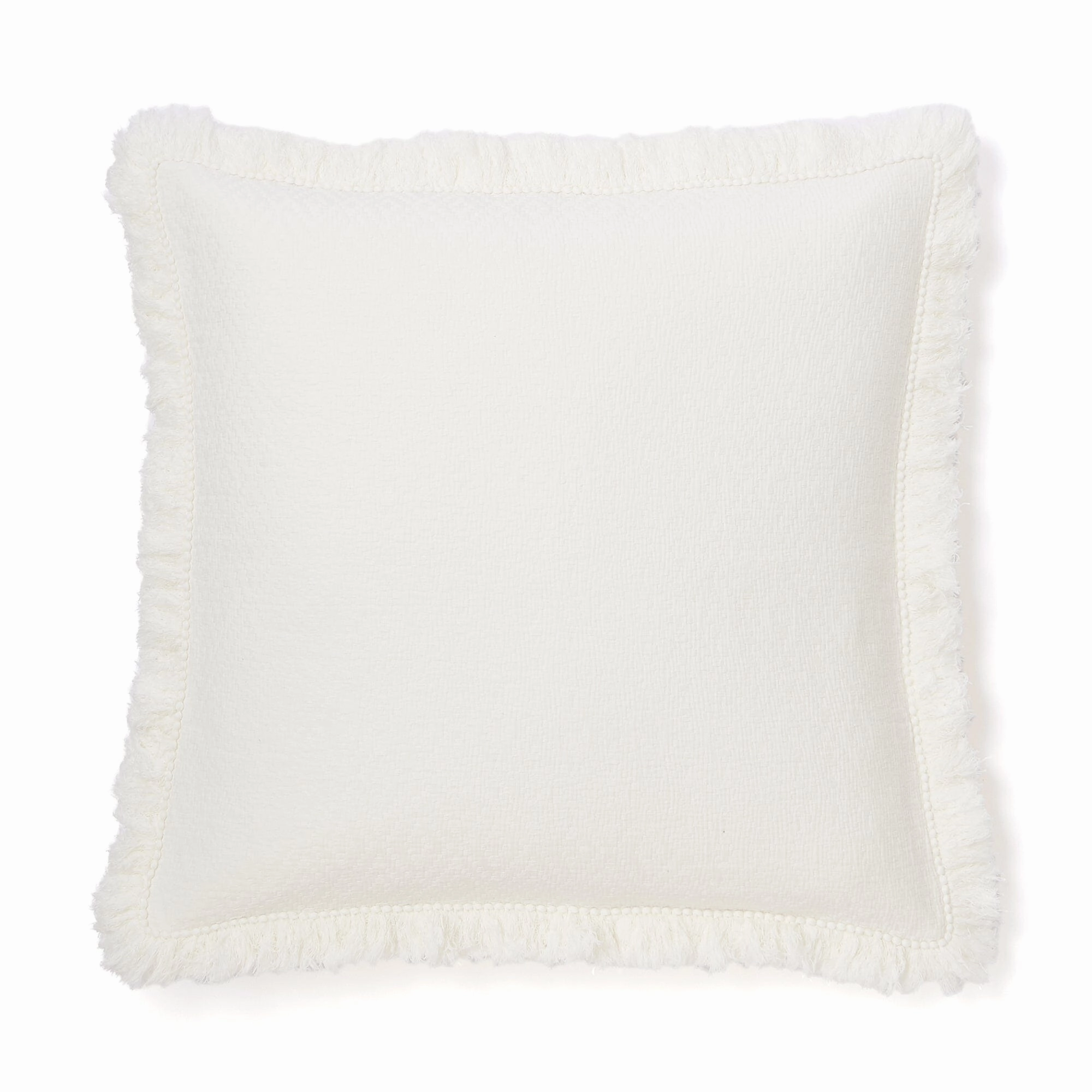 Diamond Fringe Cushion Cover 600 X 600 Whitebedding sets ,throw blankets 