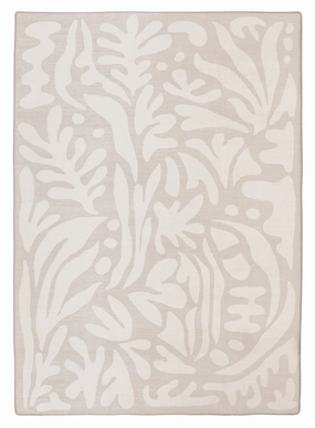 Didi Grey Cream Leaves Rollie Pollie Playmatmodern color block patchwork rug