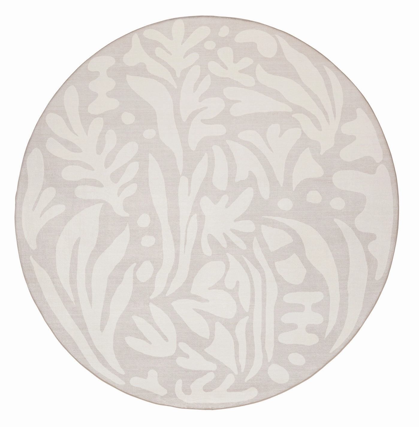 Didi Grey Cream Leaves Rollie Pollie Round Playmatmodern color block patchwork rug