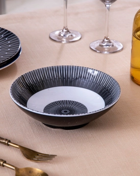 Diplomat Melamine Serving Bowl - Blackmodern kitchen decor ,kitchen dinner set ,dinnerware 