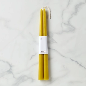 Dipped 12" Taper Candle Pair - Citrinethanksgiving decor ,thanksgiving centerpiece 