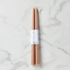 Dipped 12" Taper Candle Pair - Greigethanksgiving decor ,thanksgiving centerpiece 