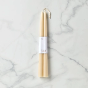 Dipped 12" Taper Candle Pair - Parchmentthanksgiving decor ,thanksgiving centerpiece 