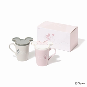 Disney Pair Mug Face Plate Pink X Grayglass cups ,personalized mugs 