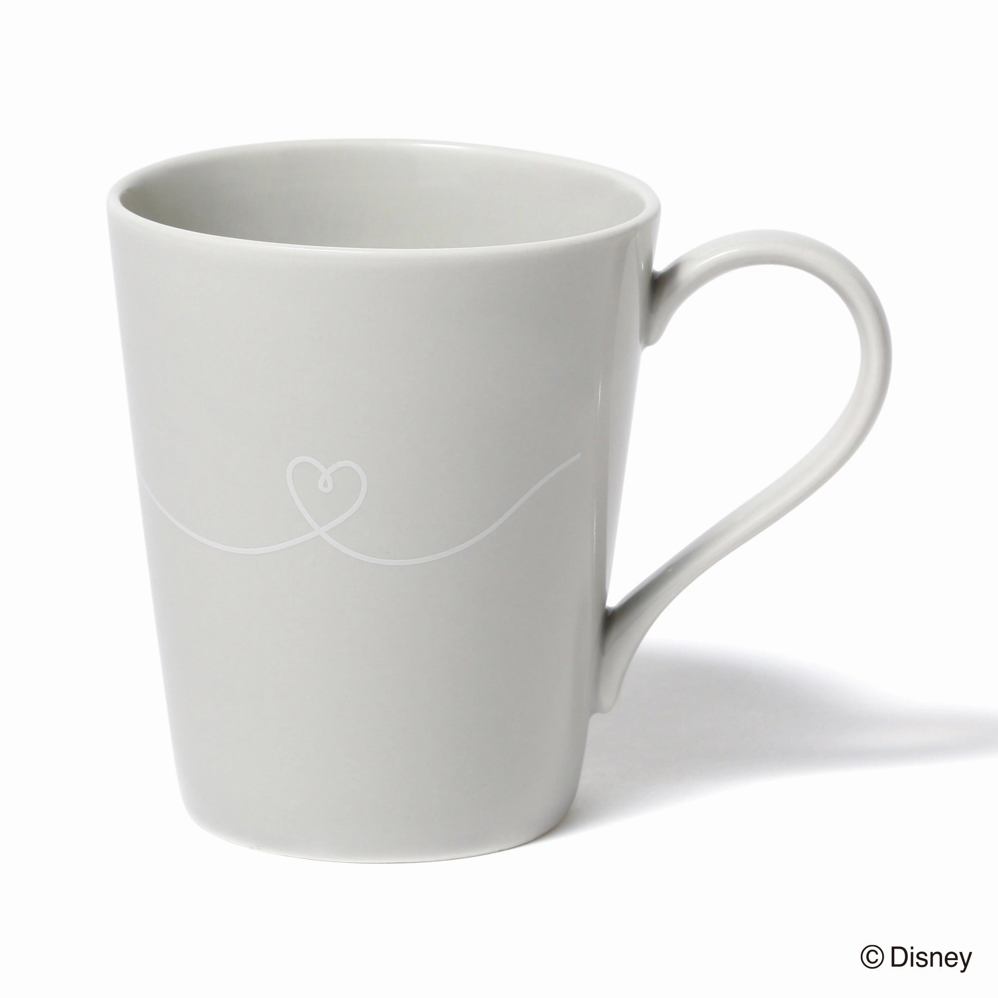 Disney Pair Mug Face Plate Pink X Gray