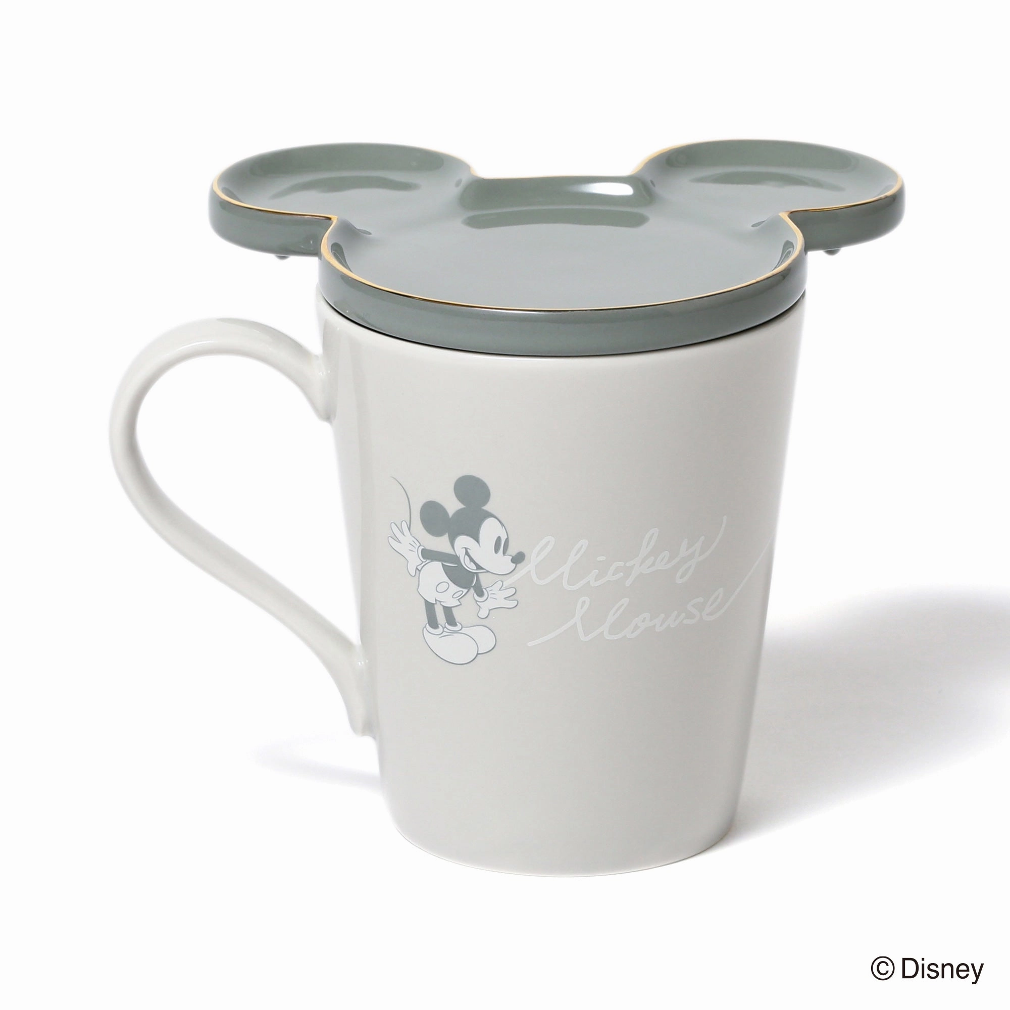 Disney Pair Mug Face Plate Pink X Gray