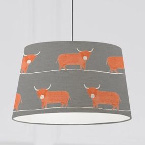 Dougal Quintus Taper Lamp Shade Granitereplacement lampshade,White Linen Drum Lampshade for Table or Floor Lamp