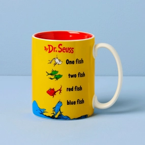 Dr. Seuss' One Fish Two Fish Mugglass cups ,personalized mugs 