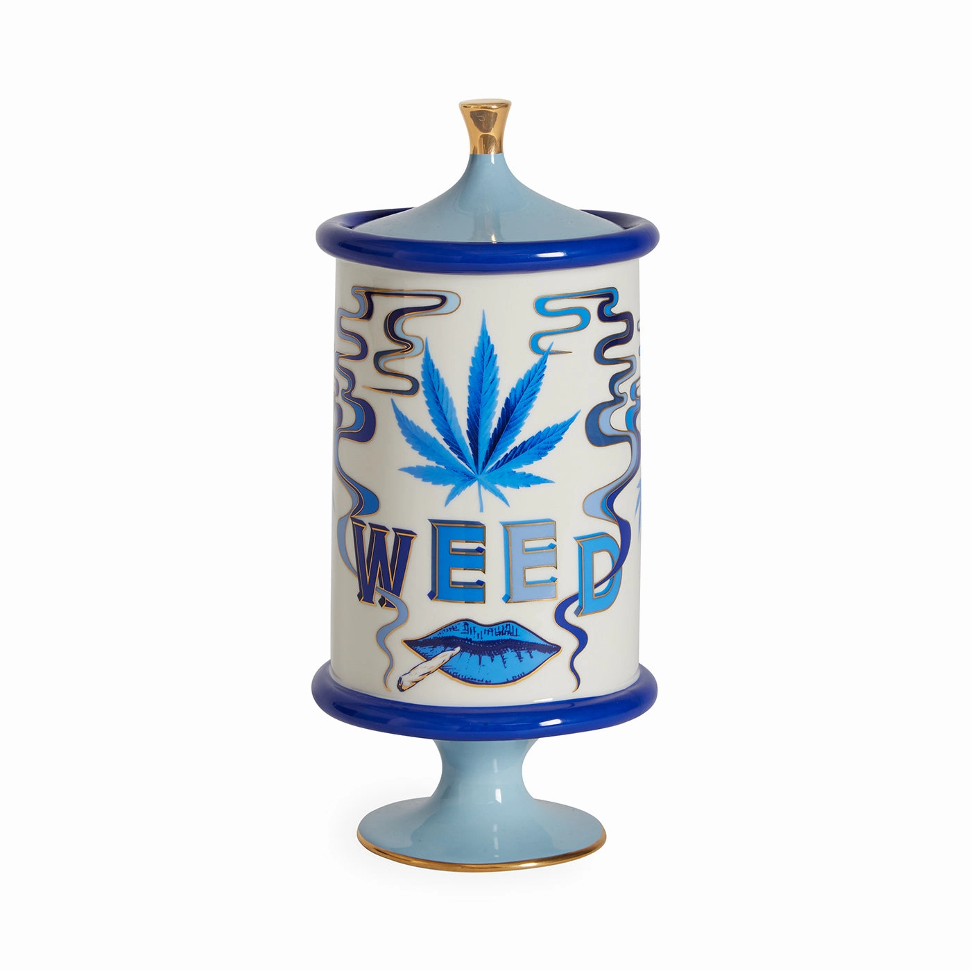 Druggist Weed Canisterglass jar ,jar with lid 