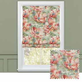 Dusky Blooms Printed Cotton Made to Measure Roman Blinds Russettbedding sets ,throw blankets 