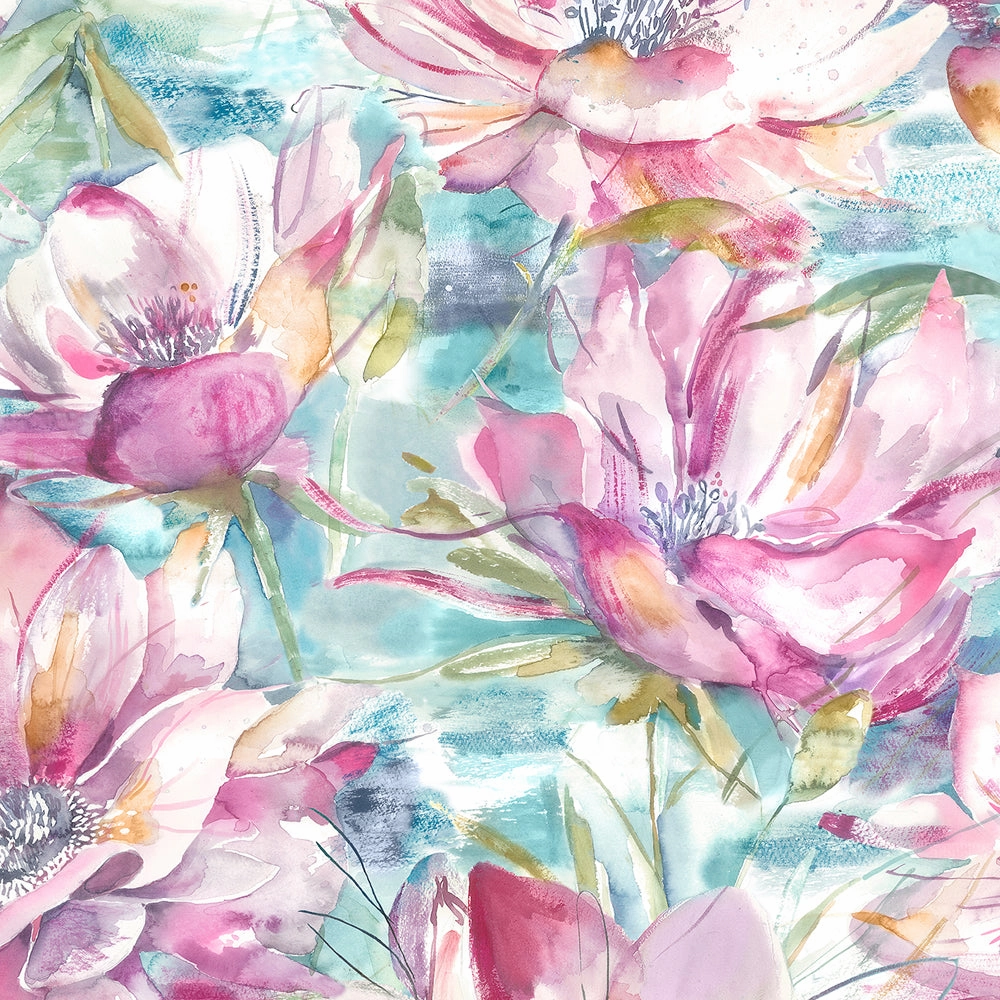 Dusky Blooms Printed Cotton Made to Measure Roman Blinds Sweetpea
